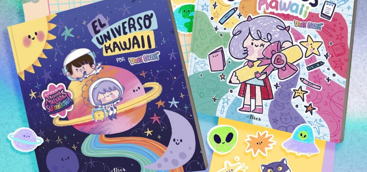 Con El universo kawaii y Garabatos kawaii, la ilustradora mexicana amplía su colección infantil con propuestas que combinan aprendizaje, curiosidad, dibujo y juego para despertar la creatividad de los lectores más pequeños.