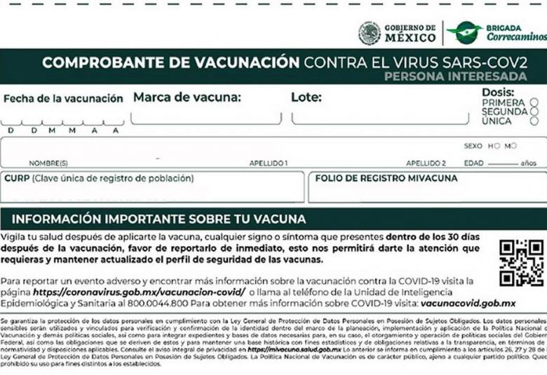 Página Zero . comprobante covid