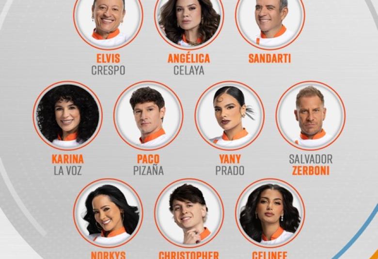 Encendiendo la cocina con su sabor inigualable Elvis Crespo, Angélica Celaya, Héctor Sandarti, Karina “La Voz” Moreno, Paco Pizaña, Yany Prado, Salvador Zerboni, Norkys Batista, Christopher Vélez, y Celinee Santos.